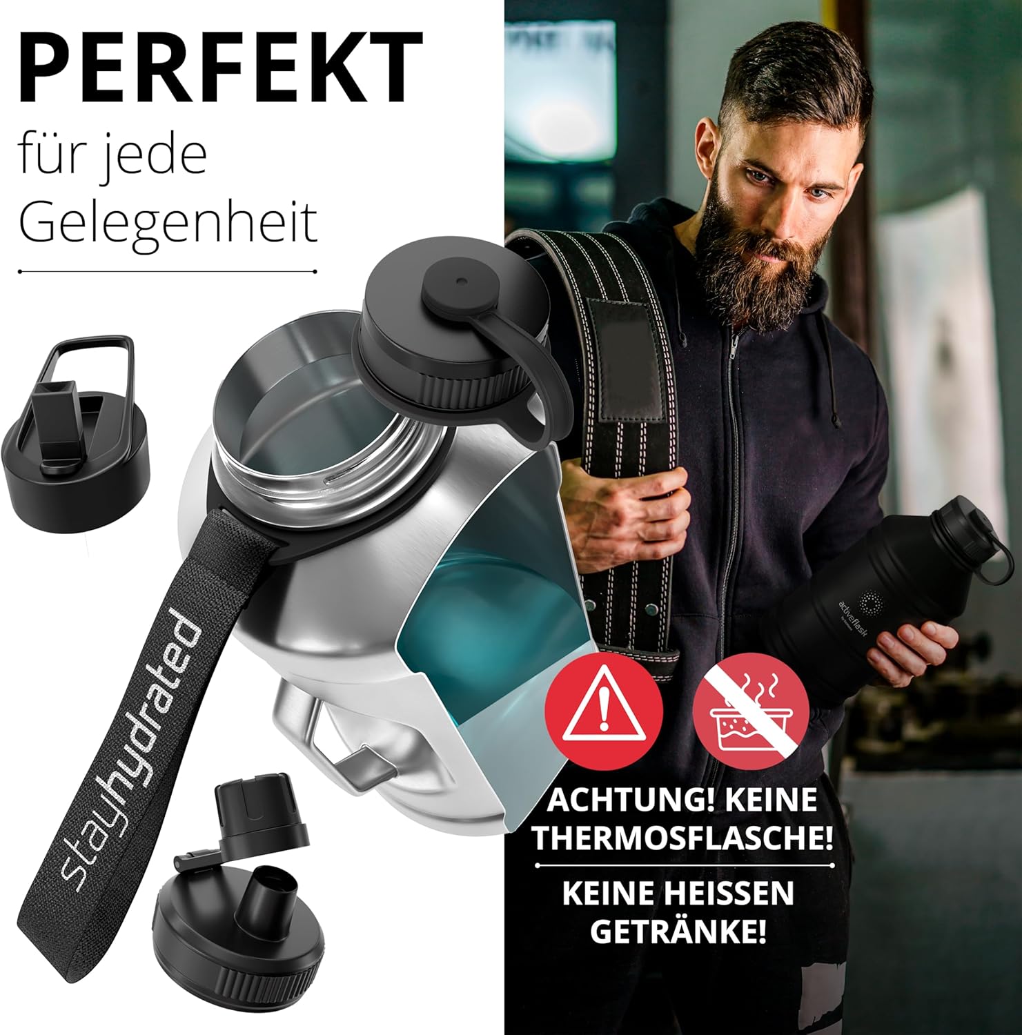 ACTIVE FLASK Single Wall 1.3L + 2.2L