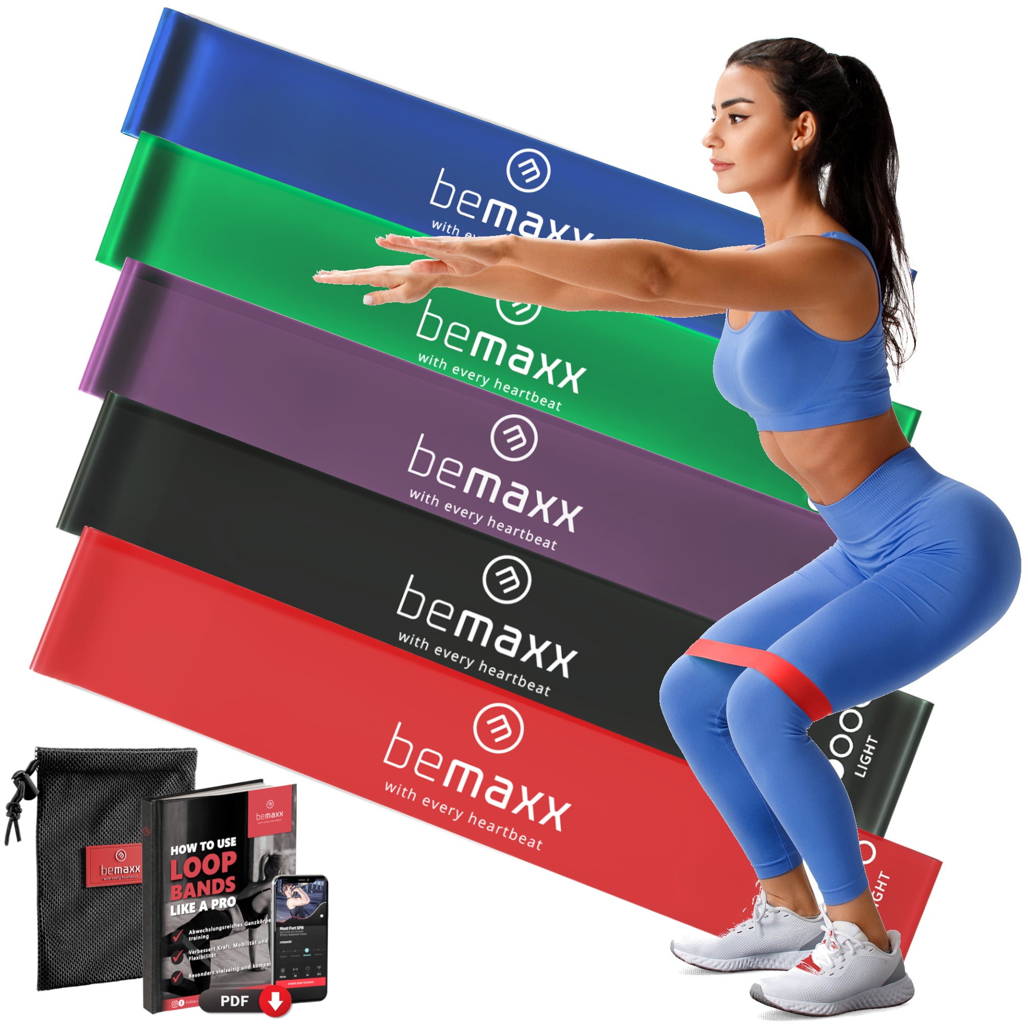 BODYMATE Bande de résistance élastique Premium 208cm en Latex Naturel - Résistance au Choix - Idéal Musculation, Crossfit, Gymnastique, Fitness - Débutants et Professionnels - Noir BODYMATE Bande de résistance élastique Premium 208cm en Latex Naturel - Résistance au Choix - Idéal Musculation, Crossfit, Gymnastique, Fitness - Débutants et Professionnels - Noir