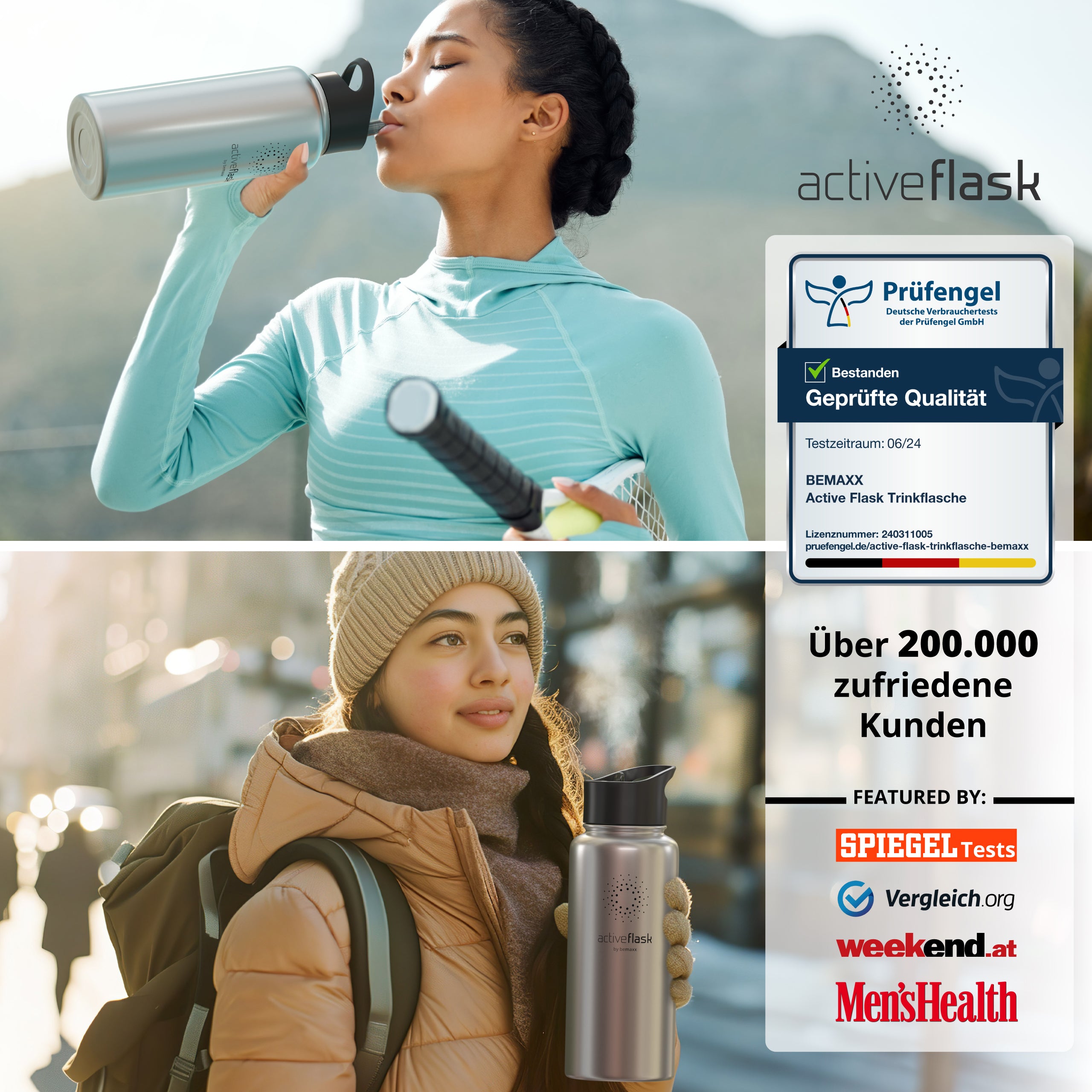 bemaxx Active Flask – über 200.000 zufriedene Kunden, getestet & empfohlen von SPIEGEL, Men’s Health & Co.