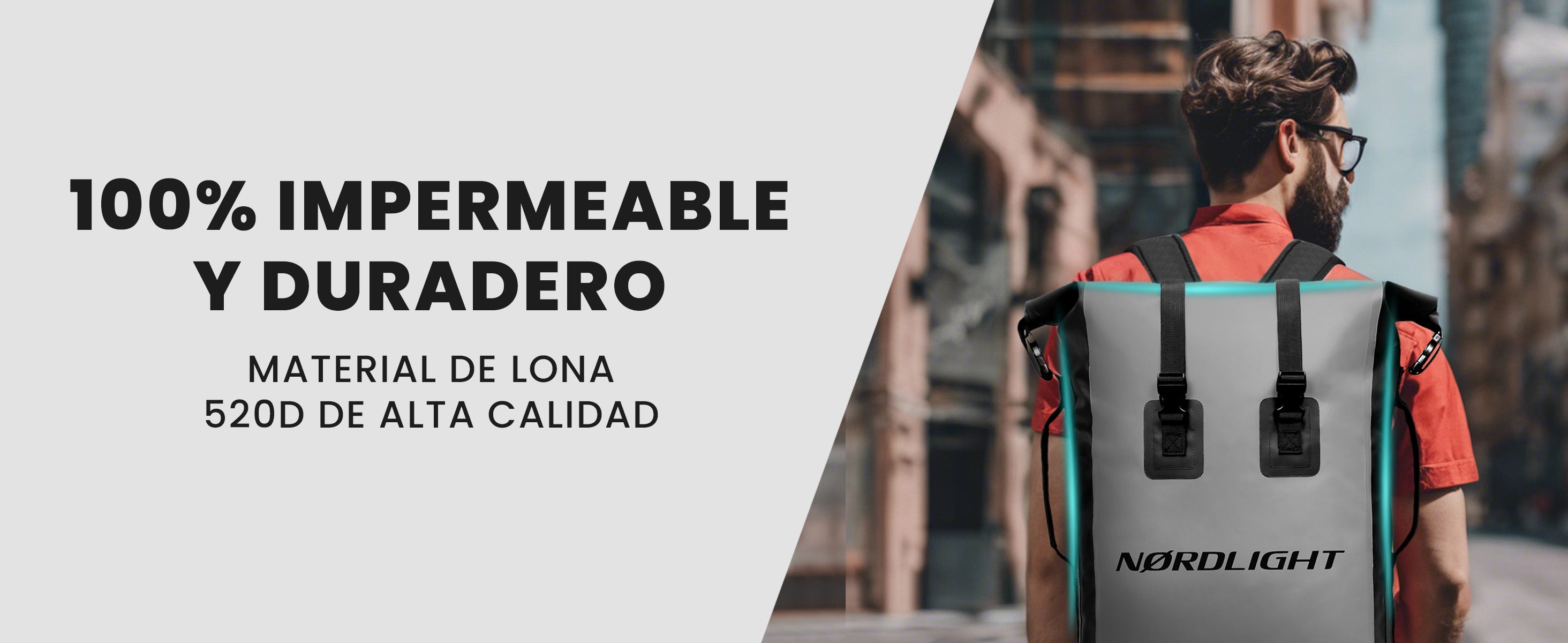 Mochila Nørdlight 35L – 100% impermeable y duradera, fabricada con lona 520D de alta calidad
