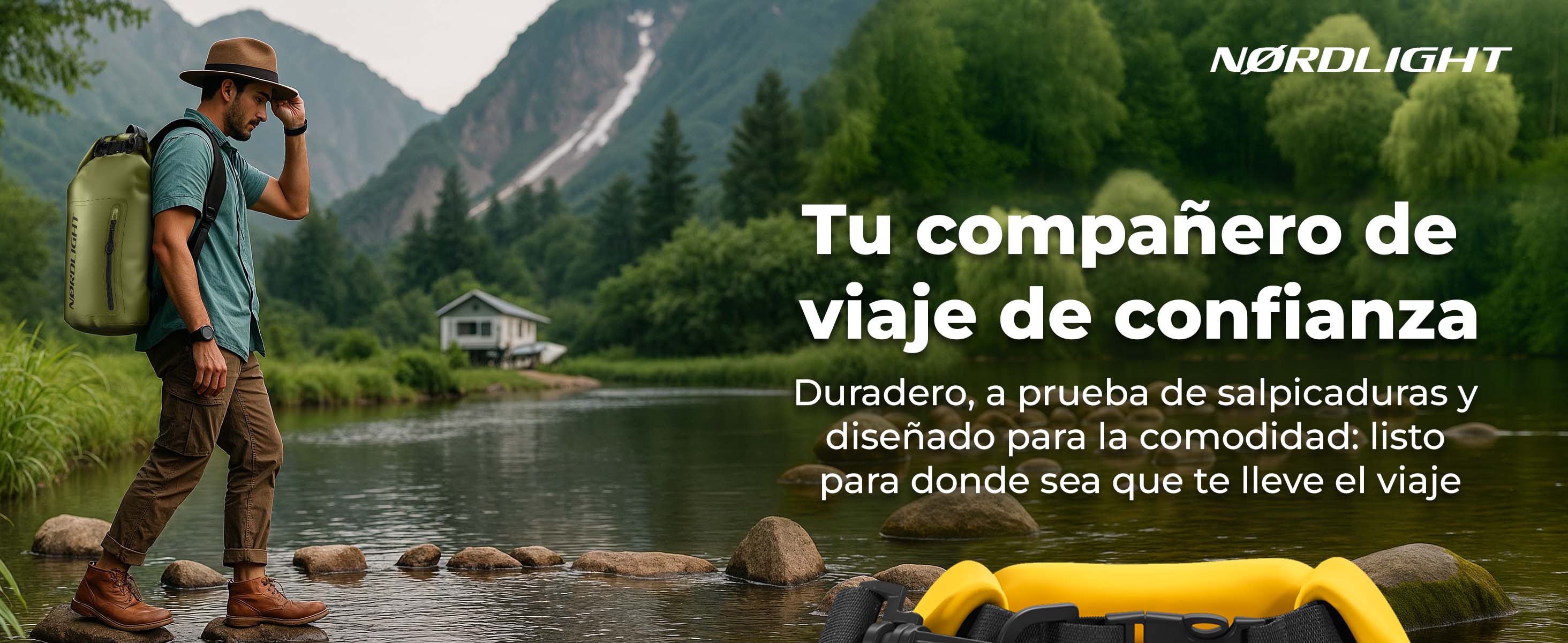 Bolsa de viaje impermeable Nørdlight – duradera, a prueba de salpicaduras y cómoda para aventuras