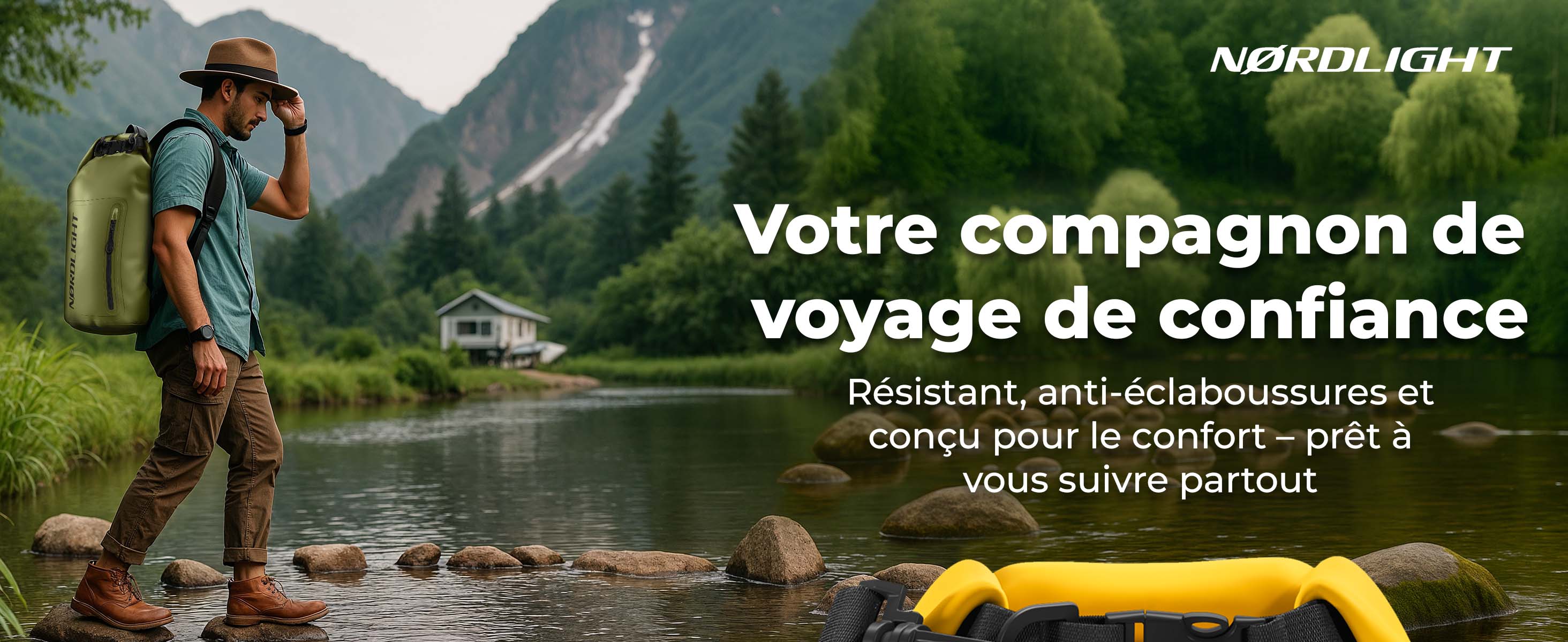 Sac de voyage étanche Nørdlight – durable, anti-éclaboussures et confortable pour aventures