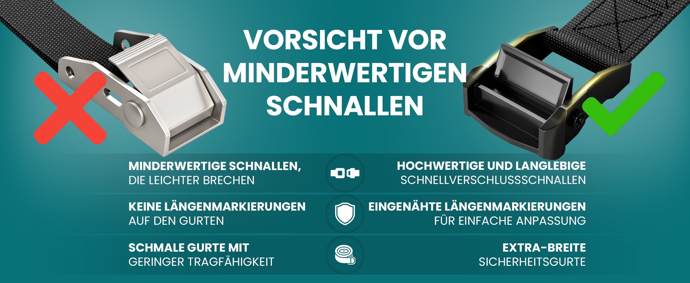 bemaxx Gym Rings – hochwertige Schnellverschlussschnallen mit Längenmarkierung & breiten Sicherheitsgurten.