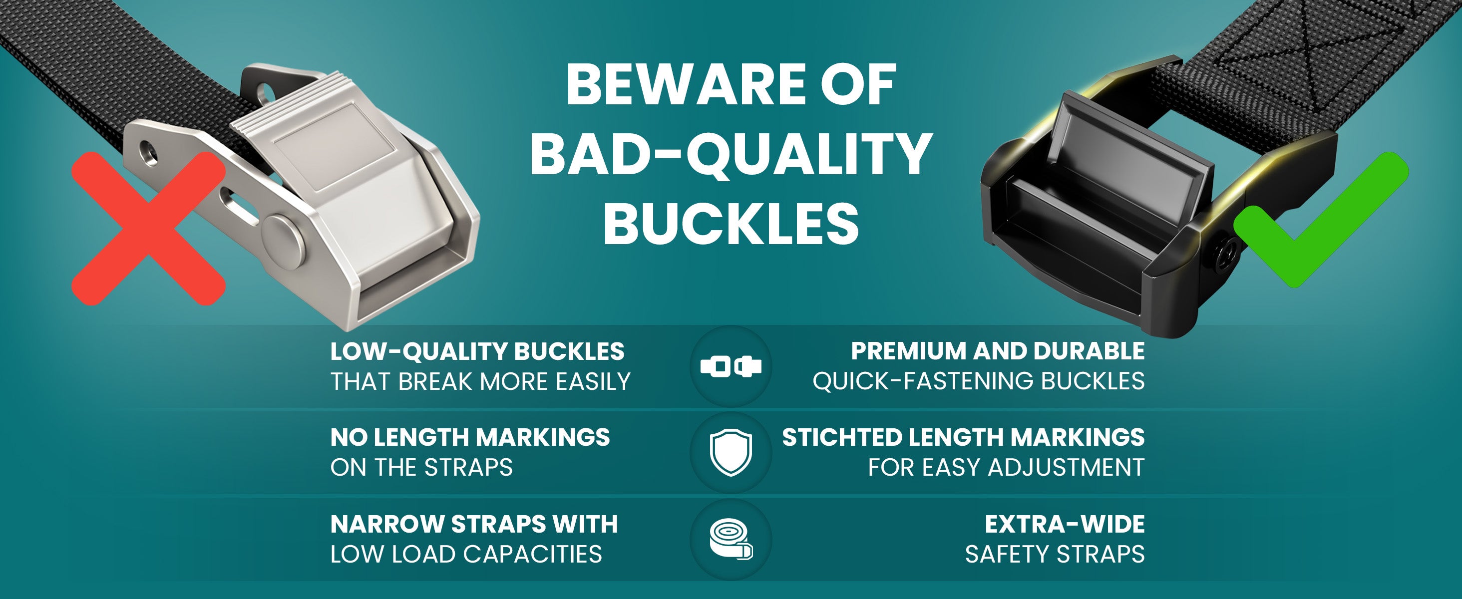 bemaxx Gym Rings – premium quick-release buckles with length markings and extra-wide safety straps.