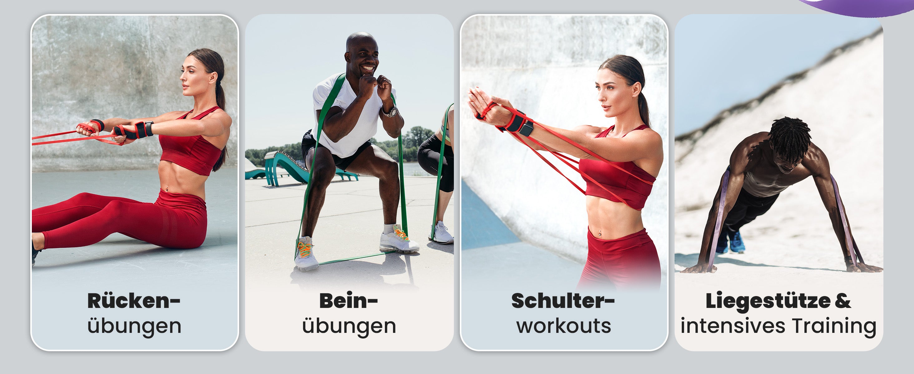 bemaxx Pull-up-Bänder – vielseitig einsetzbar für Rücken, Beine, Schultern & intensives Training