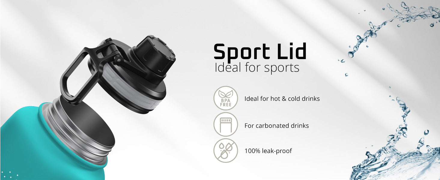 bemaxx Sport Lid for Active Flask – BPA-free, leakproof & twist-tight, ideal for sports and workouts.