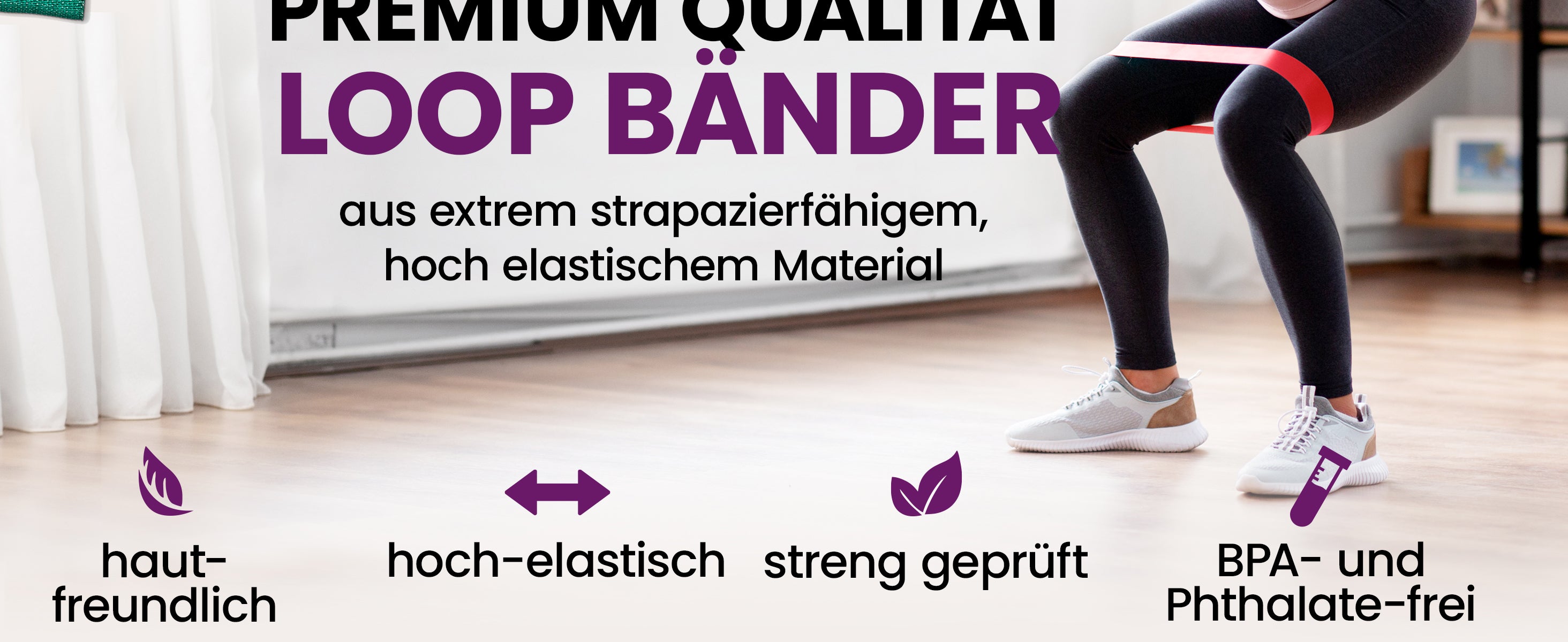 bemaxx Widerstandsband-Set aus hautfreundlichem Material