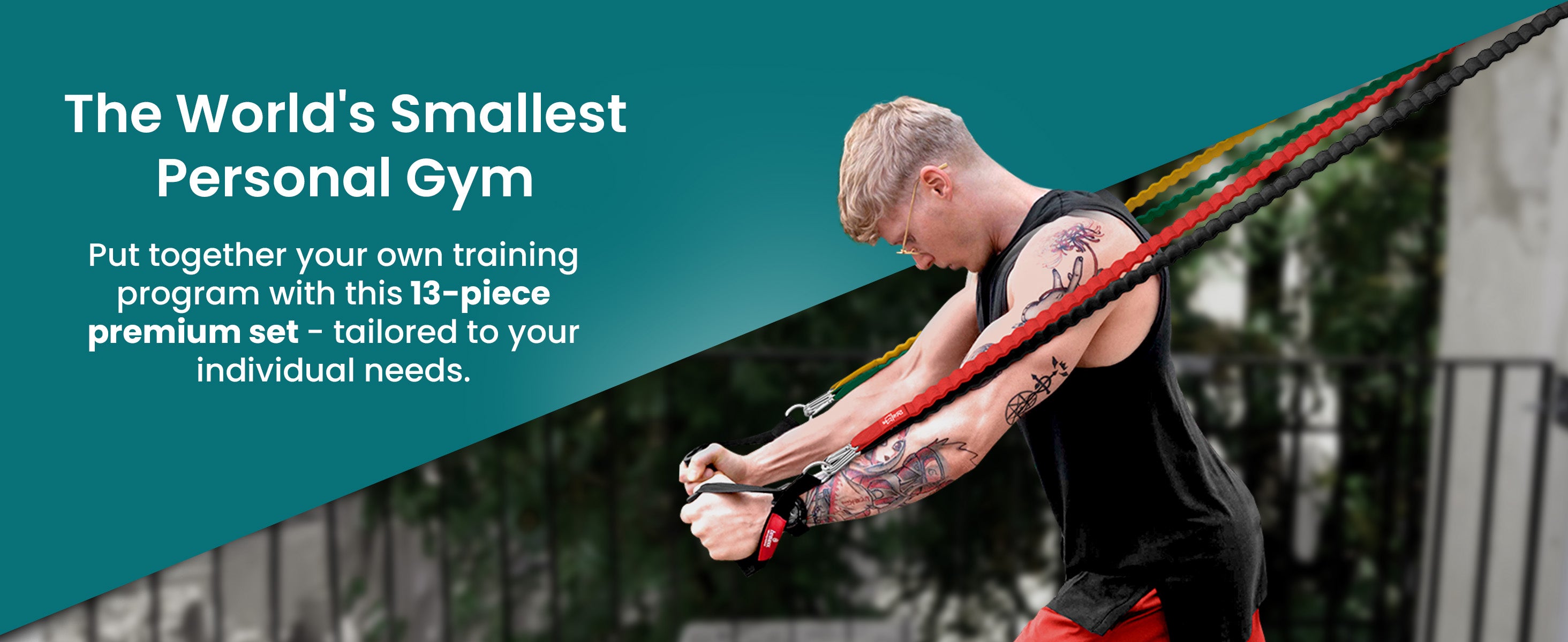 bemaxx resistance band set – the world’s smallest 13-piece personal gym