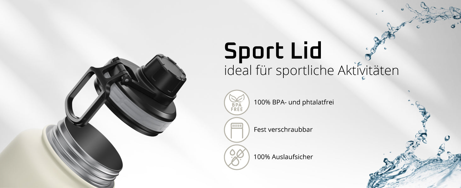 bemaxx Sport Deckel für Active Flask – 100 % BPA-frei, auslaufsicher & fest verschraubbar, ideal für Sport.