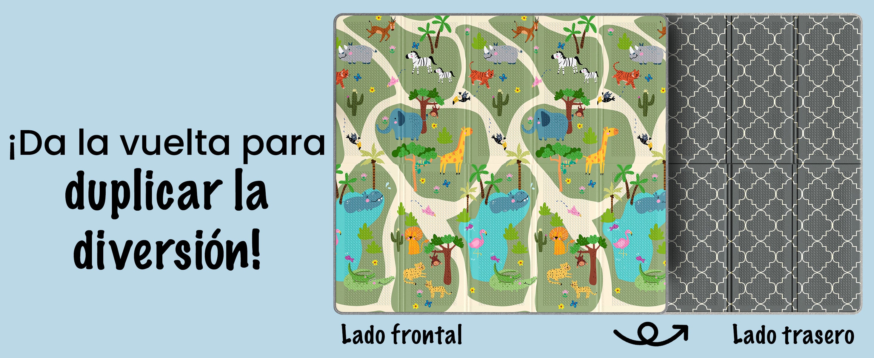 Alfombra de juego reversible Mapalou – dos caras para el doble de diversión