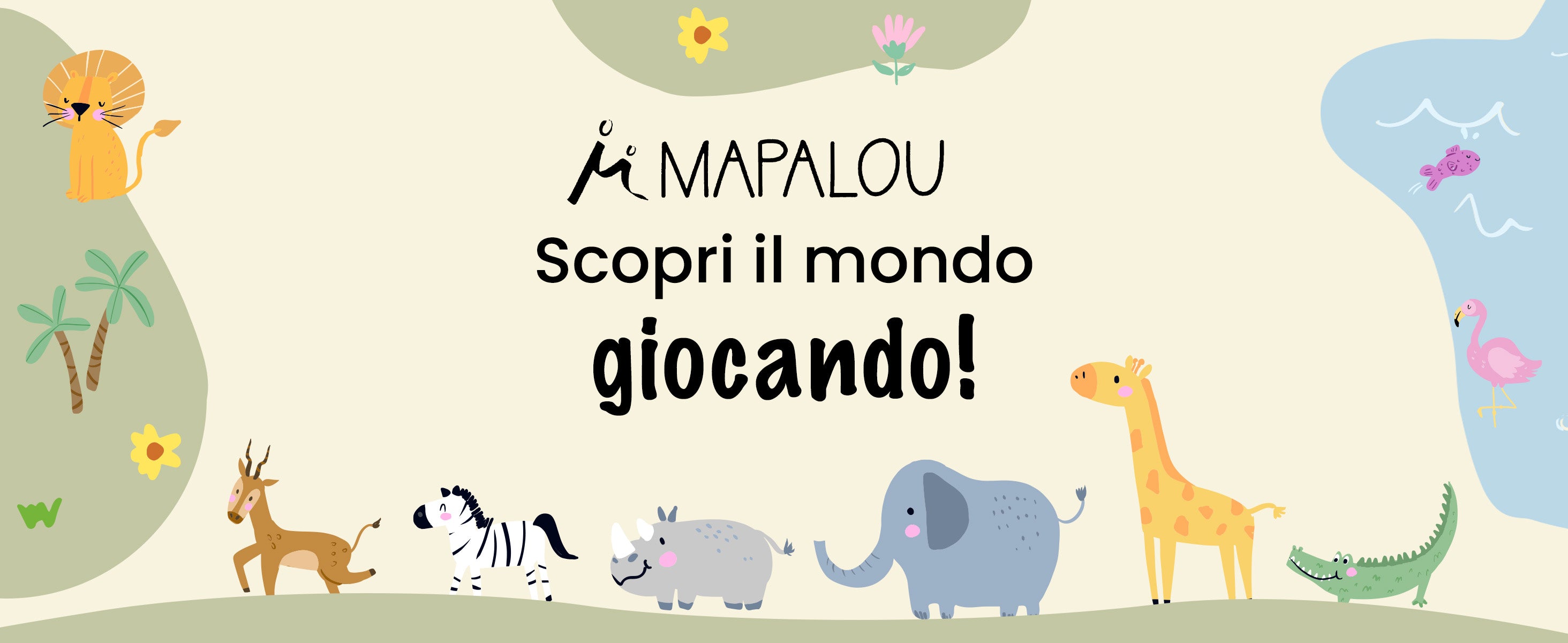Tappeto Mapalou – scopri il mondo giocando con divertenti animali illustrati