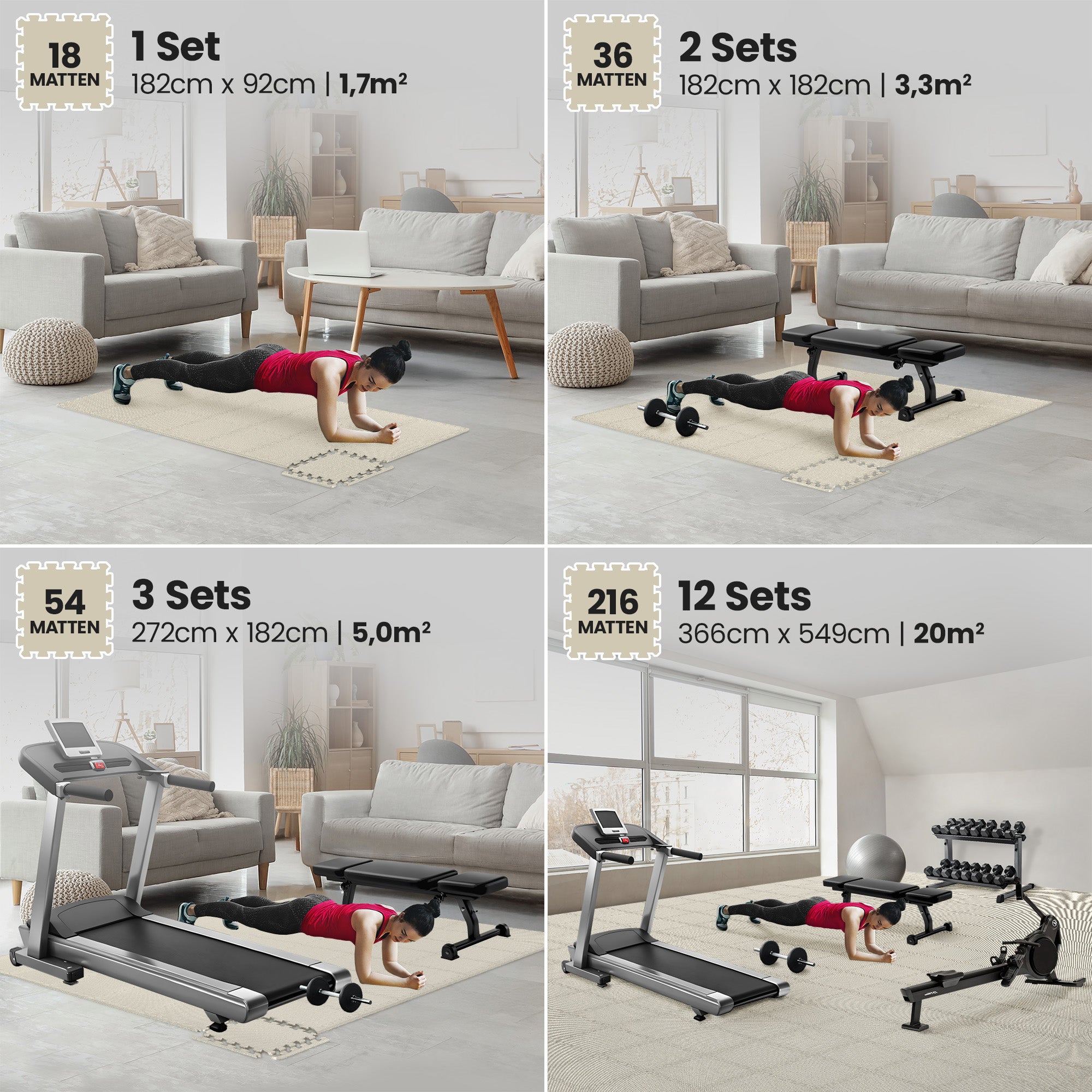 Ensemble de tapis de protection des sols