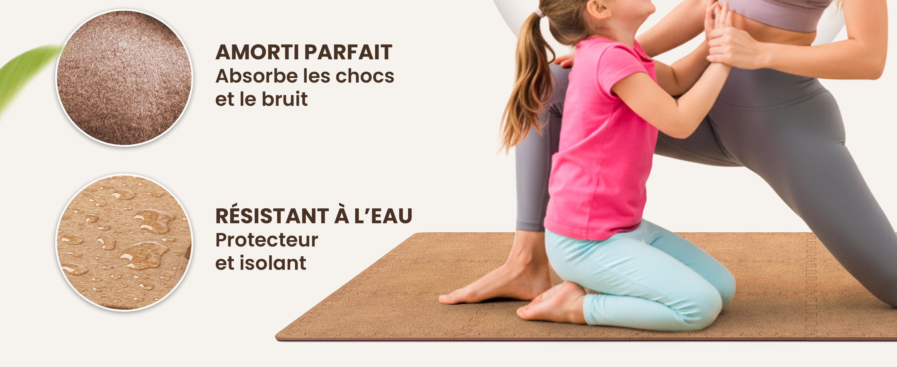 Tapis de fitness en liège bemaxx – amortissant, isolant et résistant à l’eau pour entraînement sécurisé.