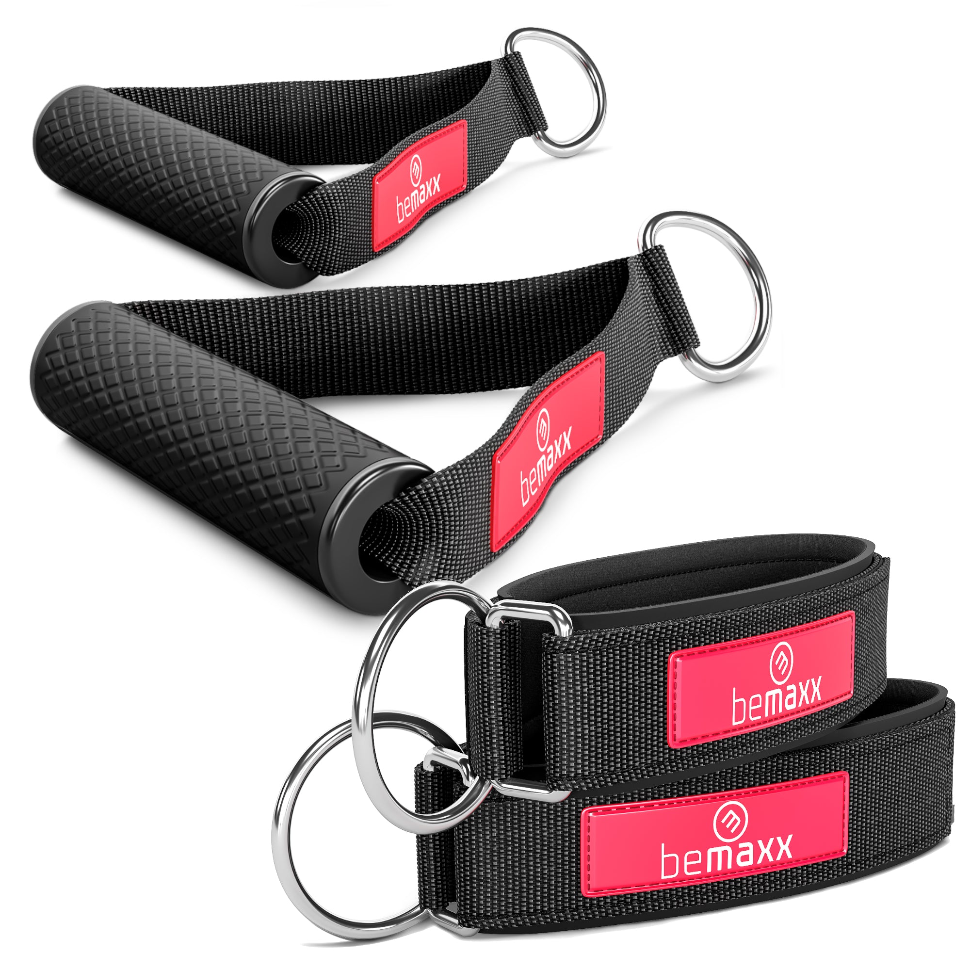 Pair of Handles + Foot Straps for Resistance Band Set