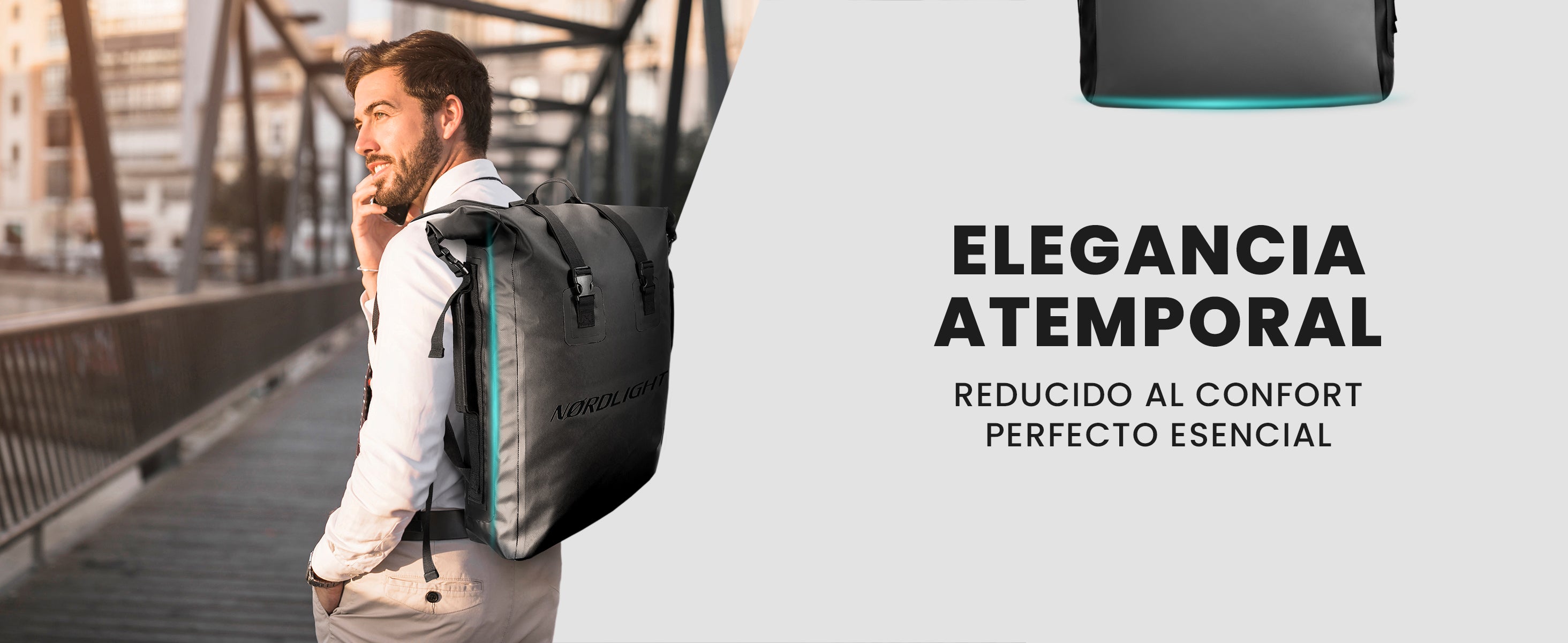 Mochila Nørdlight 35L – diseño atemporal, reducida a lo esencial, máximo confort	
